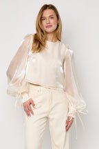Shimmer Pearl Blouse Eloise Closet