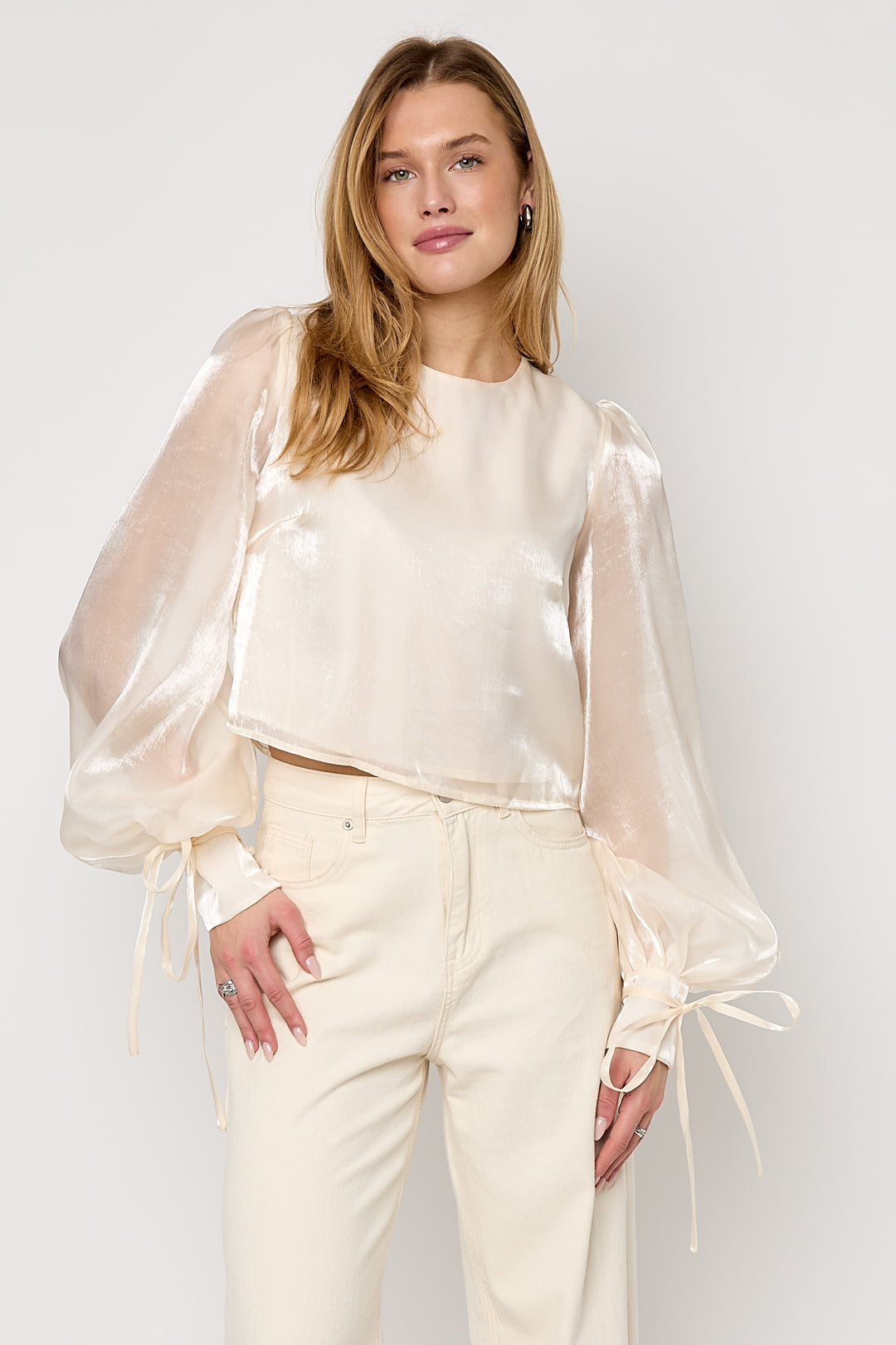 Shimmer Pearl Blouse Eloise Closet