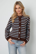 Eloise Closet Your Stripe Knit Cardigan