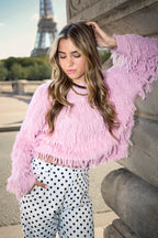 Sheer Mesh Longsleeve Top