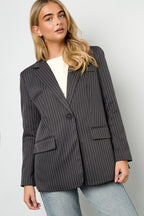 Eloise Closet Pinstripe Asym Blazer Set