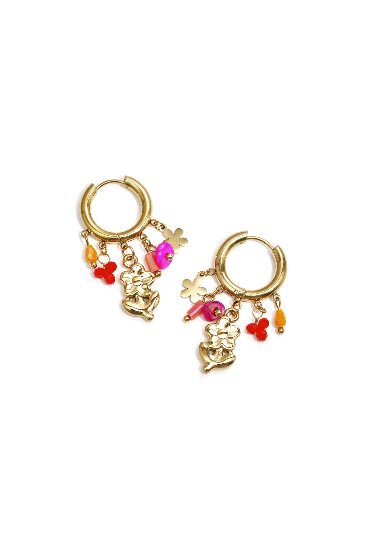 Charm Drop Hoop Earrings Eloise Closet Jewelry