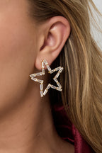 Copper Stud Earrings Star Elegant Christmas Luxurious Series Women's jewelry