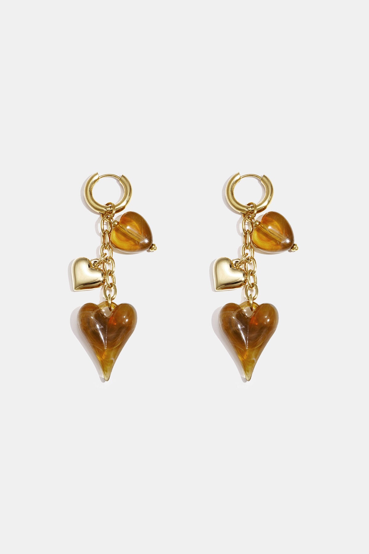 Dangling Heart Chain Earrings Eloise Closet Jewelry