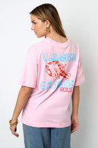 Cotton Knitted Women's T-shirt Casual Animal Print