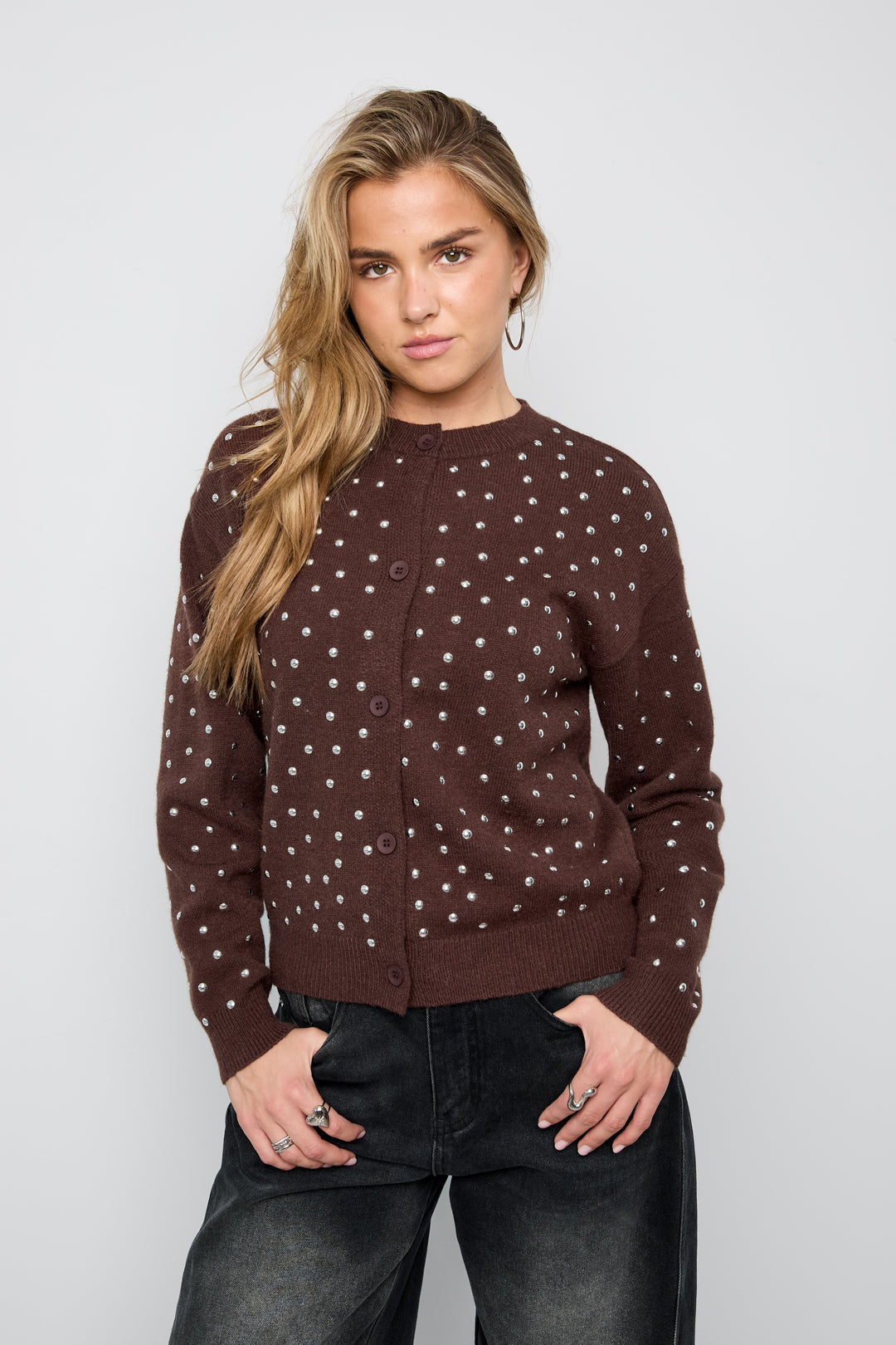 The Studded Sweater With Buttons