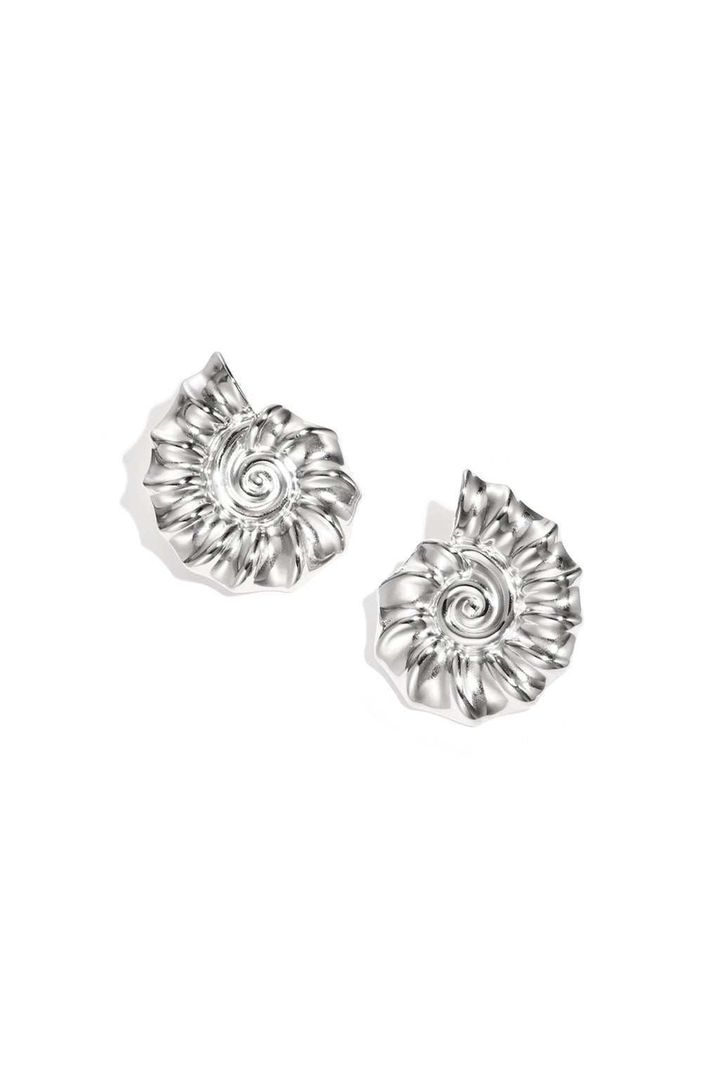 Spiral Shell Statement Earrings Eloise Closet Jewelry