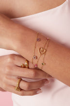 Pink Heart Stone Bracelet Eloise Closet Jewelry