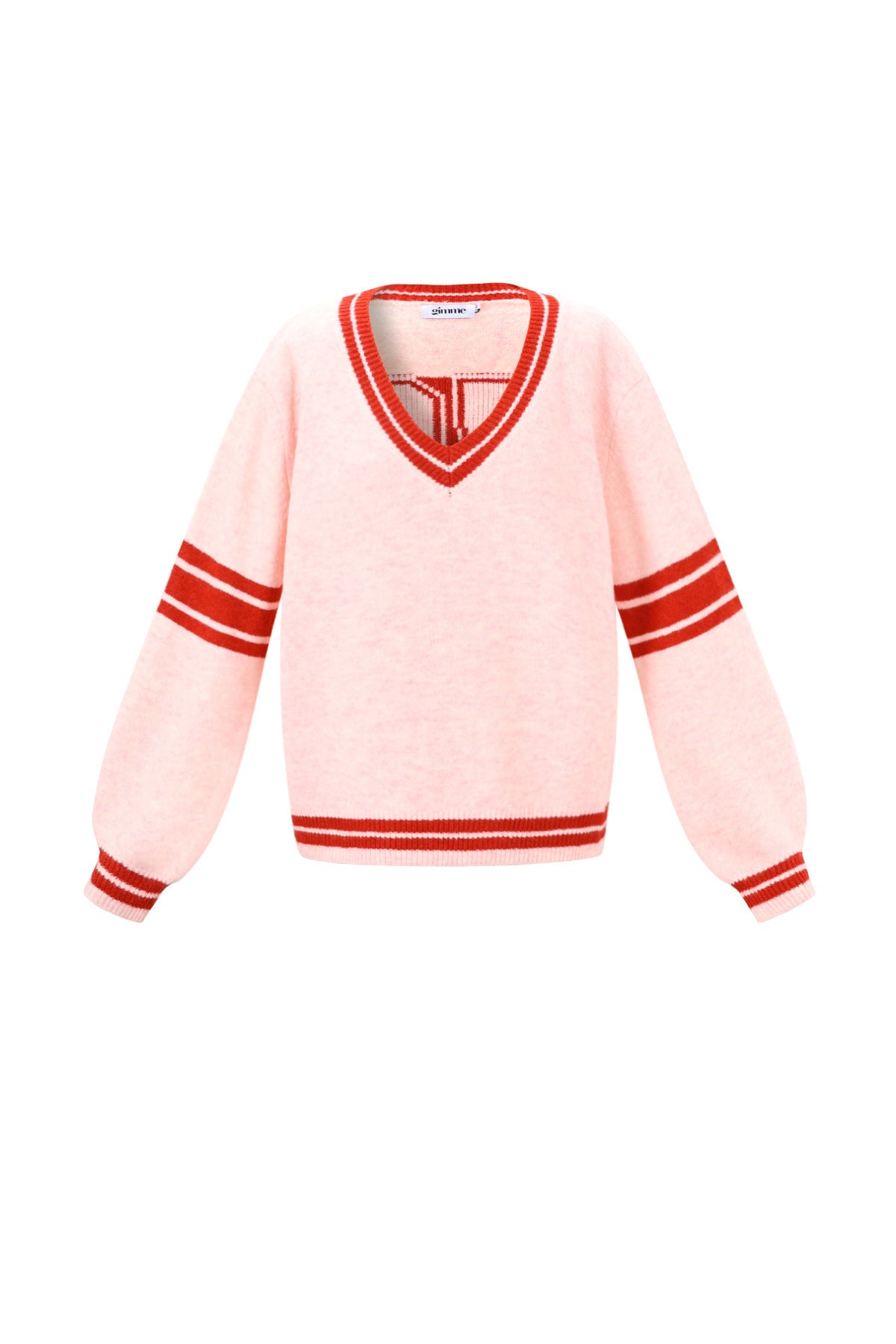 Sport Stripe V-Neck Sweater Eloise Closet