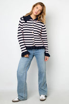 Eloise Closet Striped Knit Cardigan