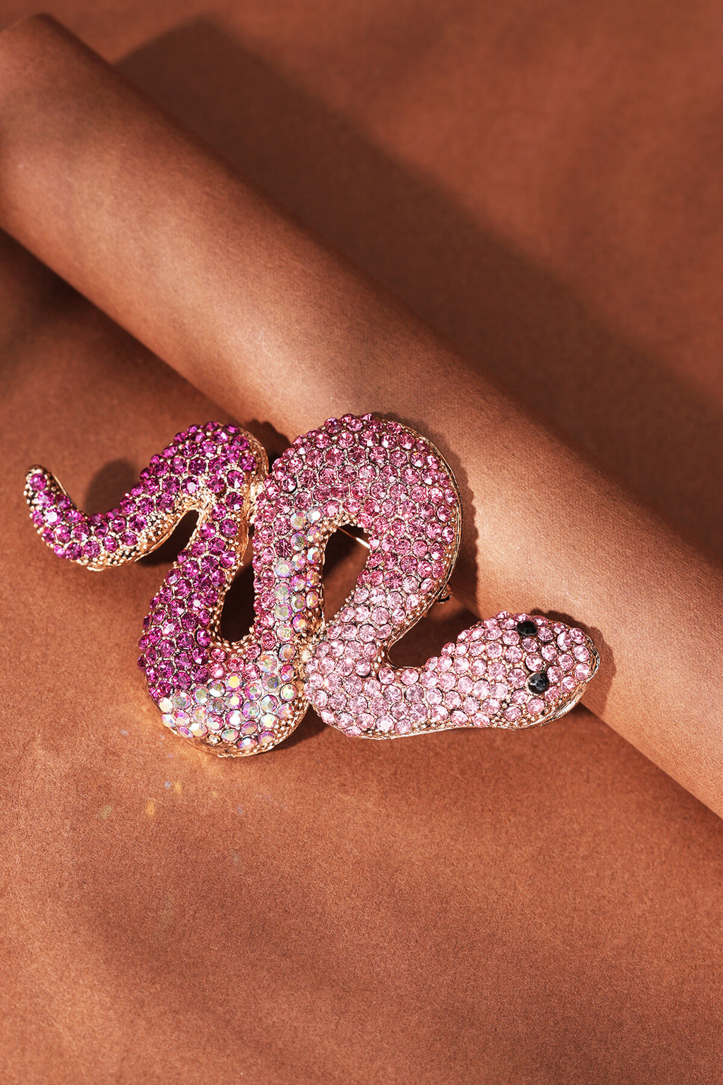 Snake Brooch Pink & Purple Eloise Closet Jewelry