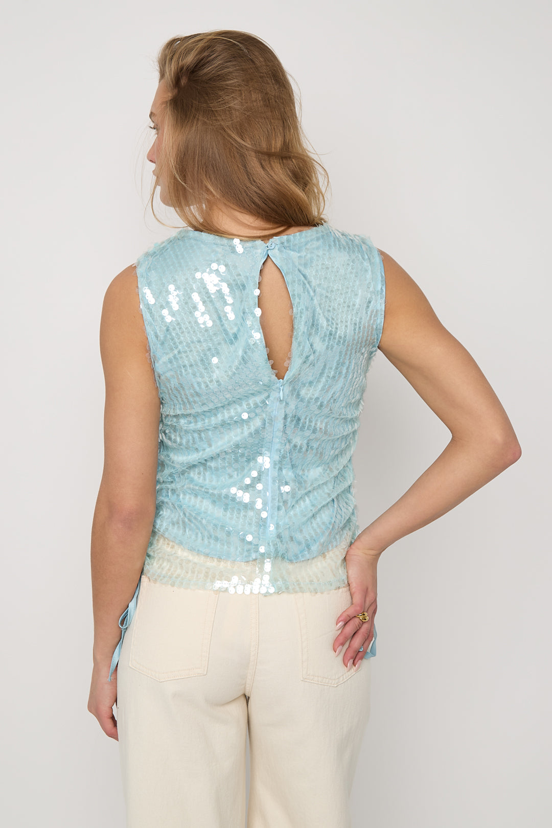 Sequin Glam SleevelessTop Eloise Closet