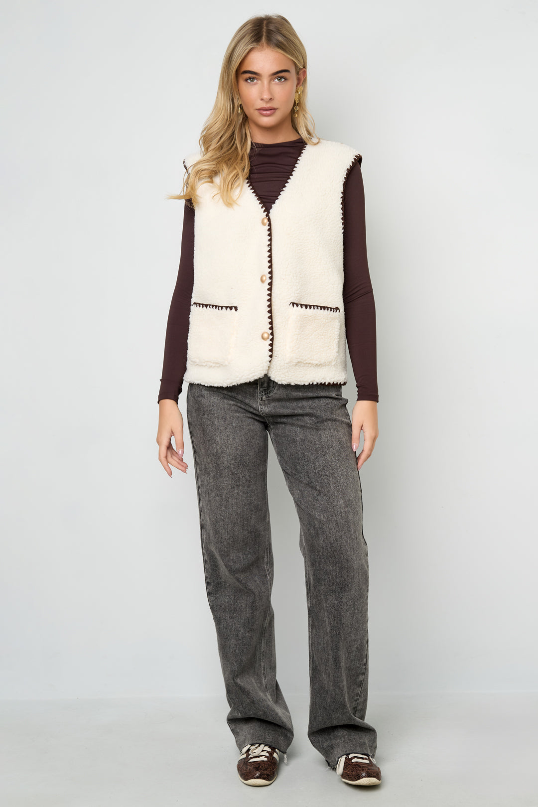 Soft Contrast Gilet Eloise Closet