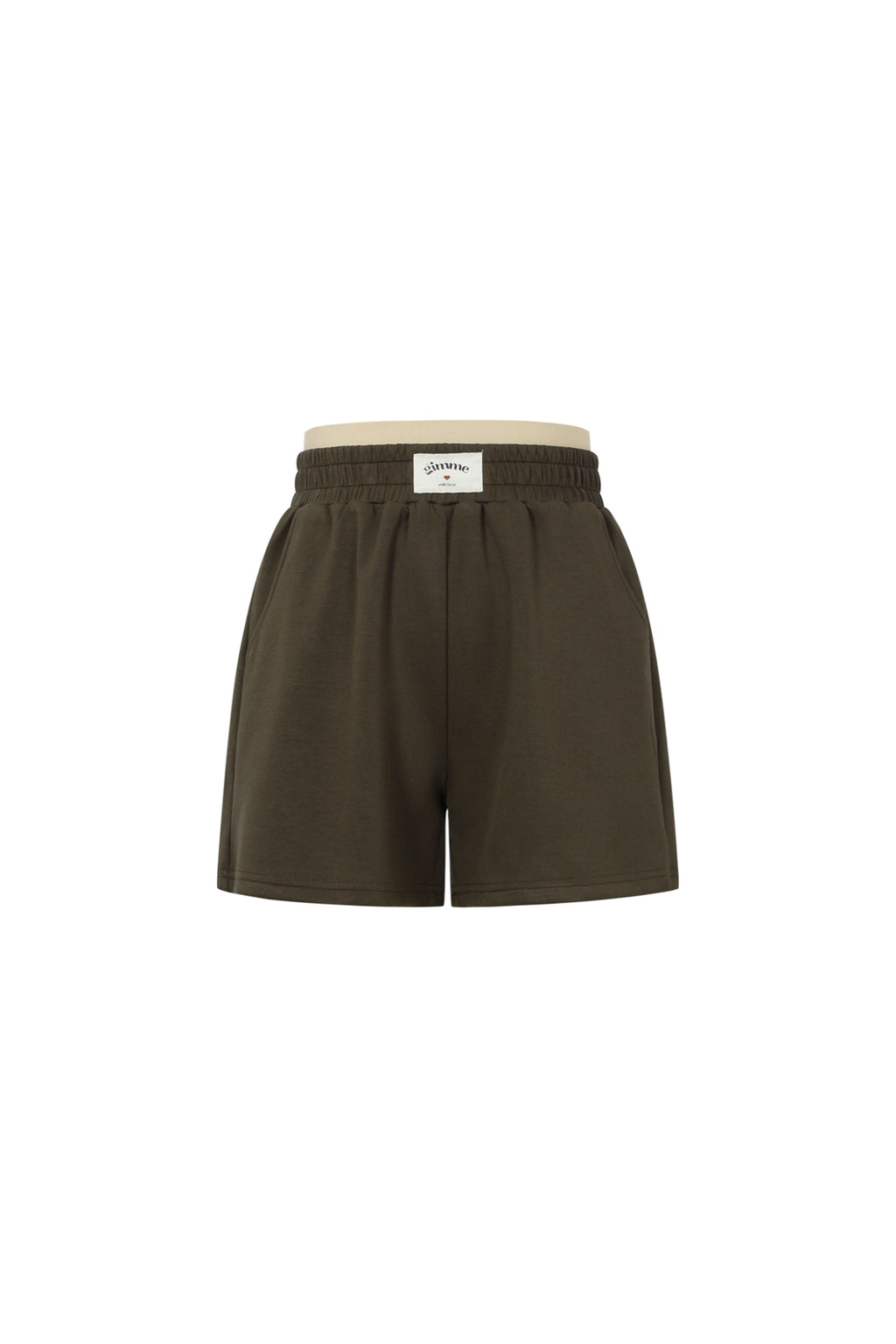 Eloise Closet Sporty Color Knit Casual Shorts Polyester Fiber