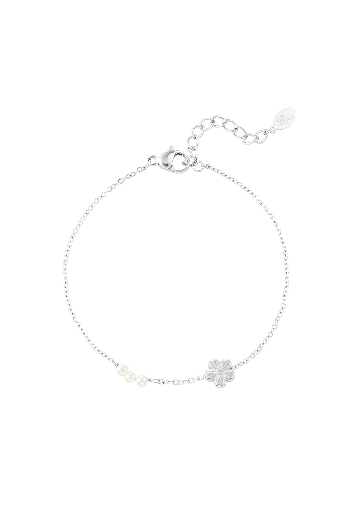 bracelet flower with pearls