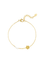 bracelet flower with pearls