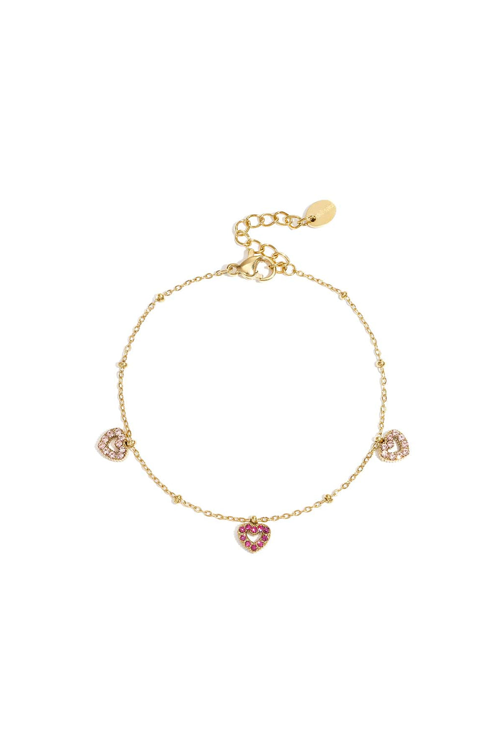 Pink Heart Stone Bracelet Eloise Closet Jewelry