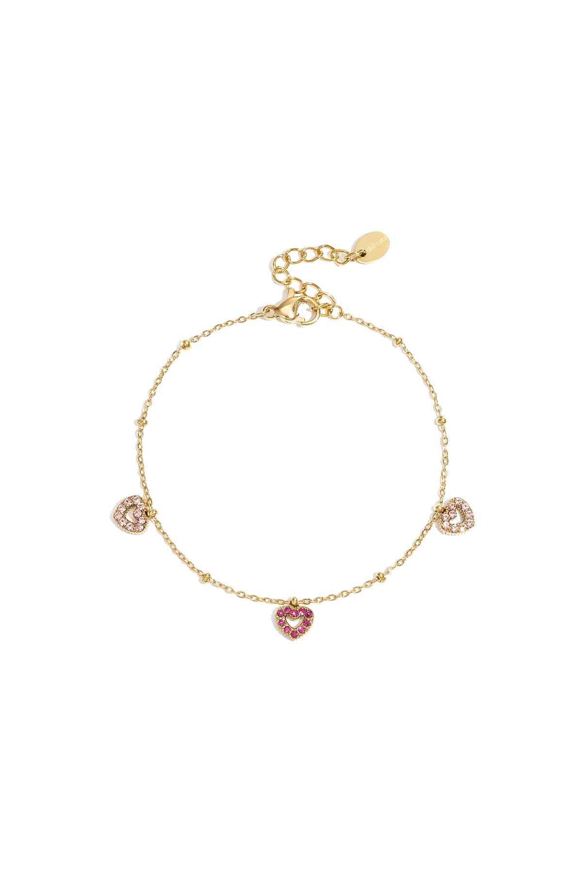 Pink Heart Stone Bracelet Eloise Closet Jewelry