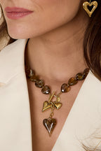 Heart Charm Bead Necklace Eloise Closet Jewelry