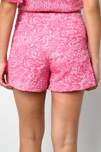 Eloise Closet High Waist Floral Shorts Woven Polyester 