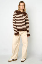 Eloise Closet Striped Knit Cardigan