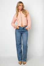 Eloise Closet Fringe Sleeve Cropped Cardigan