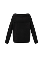 Elegant Off-Shoulder Knit Sweater Eloise Closet