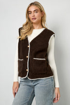 Soft Contrast Gilet Eloise Closet