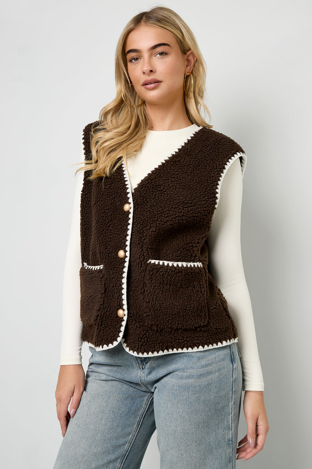 Soft Contrast Gilet Eloise Closet