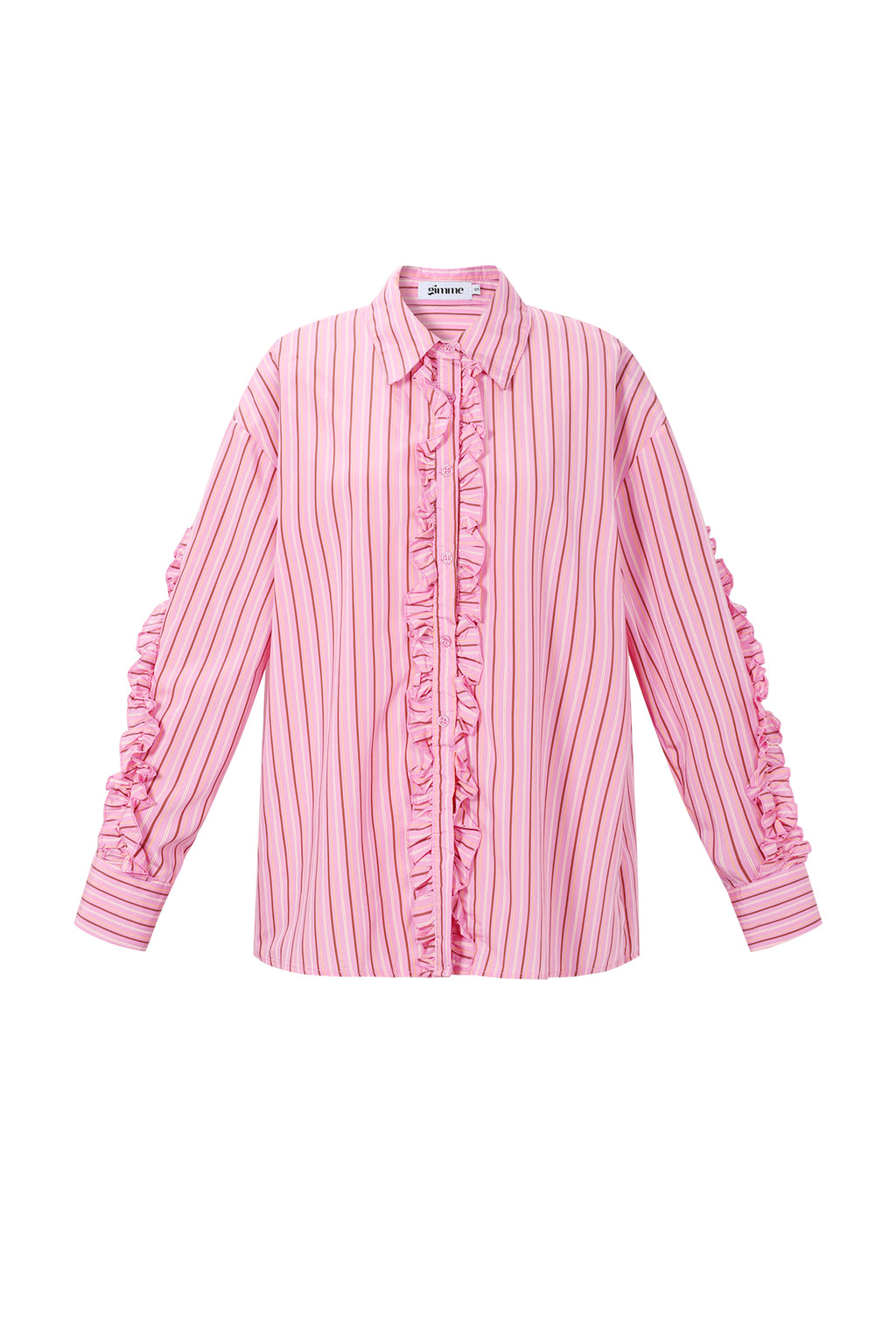 Ruffle Blouse Women – Cotton Striped Casual Eloise Closet