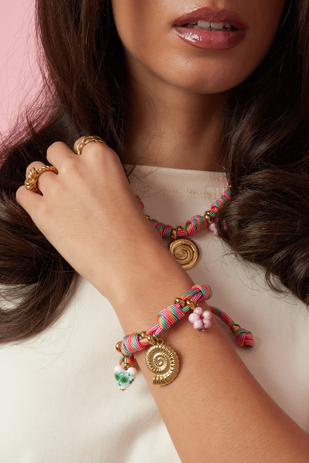 Rope Charm Bracelet – Shell & Starfish  Jewelry