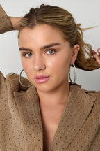 Copper Hoop Earrings Geometric Elegant Christmas Luxurious Series Women's jewelry