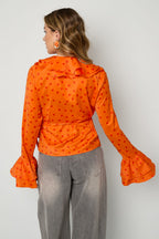 Ruffle Blouse Polka Dot