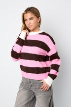 The hairy striped sweater