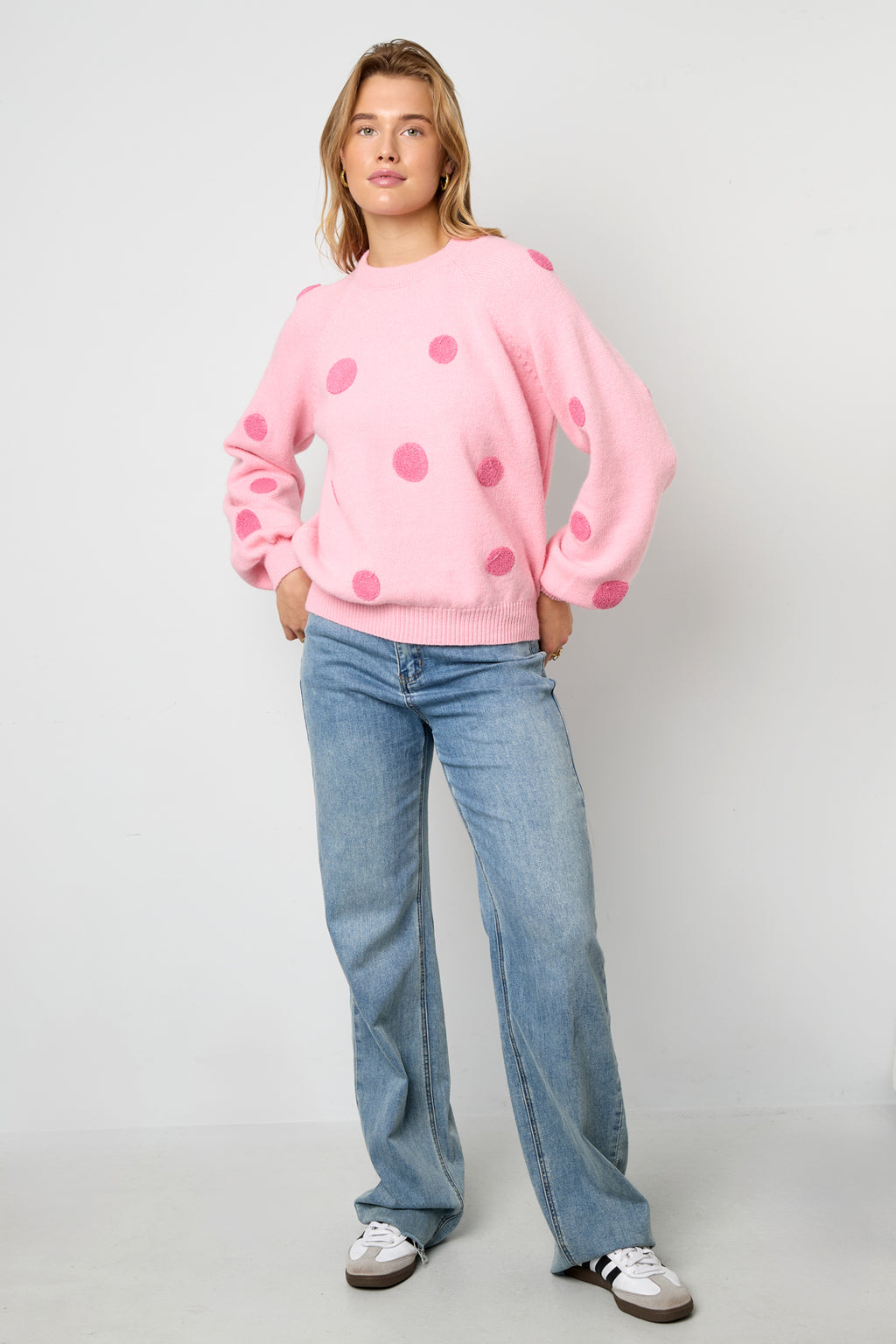 Playful Dot Knit Sweater Eloise Closet