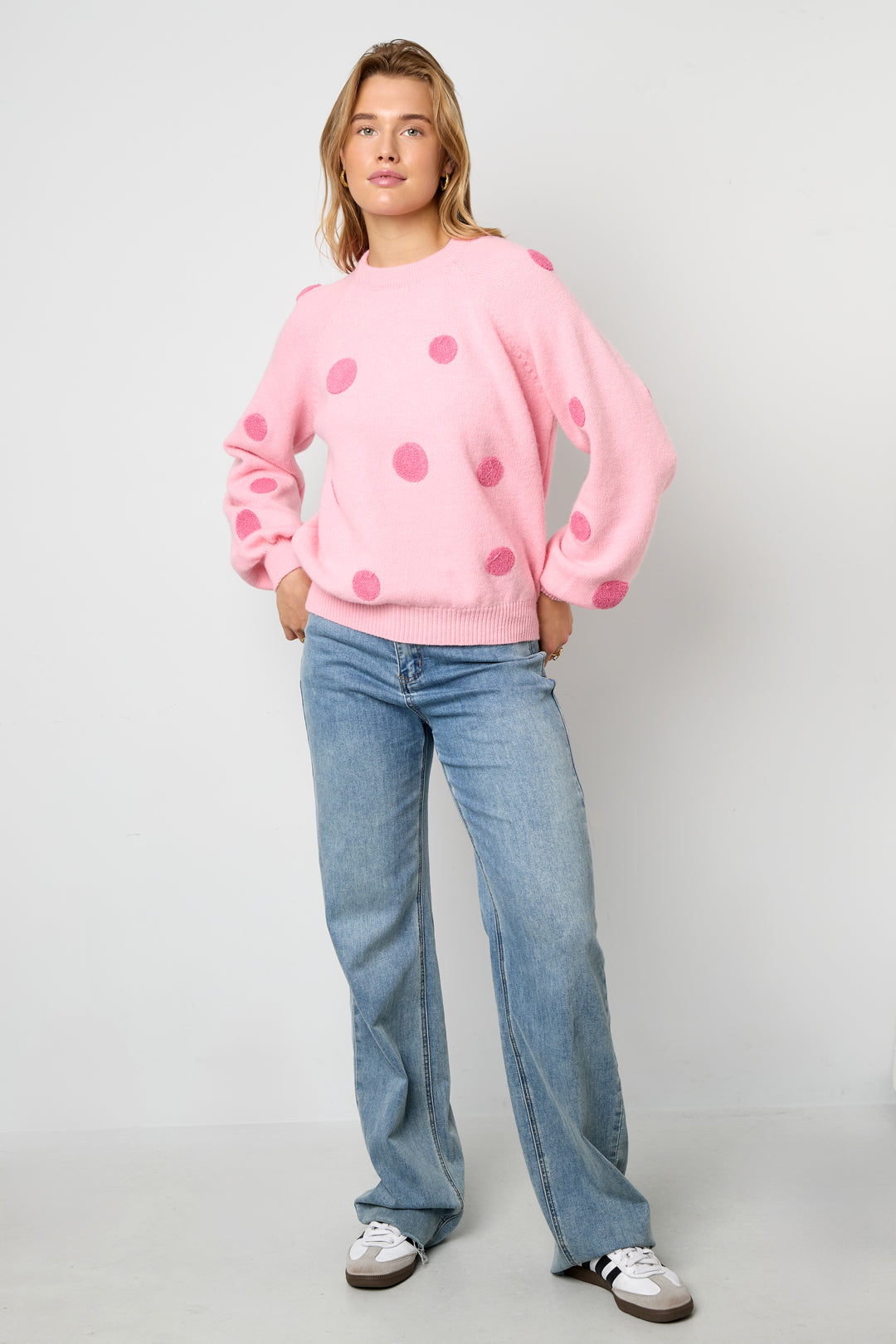 Playful Dot Knit Sweater Eloise Closet