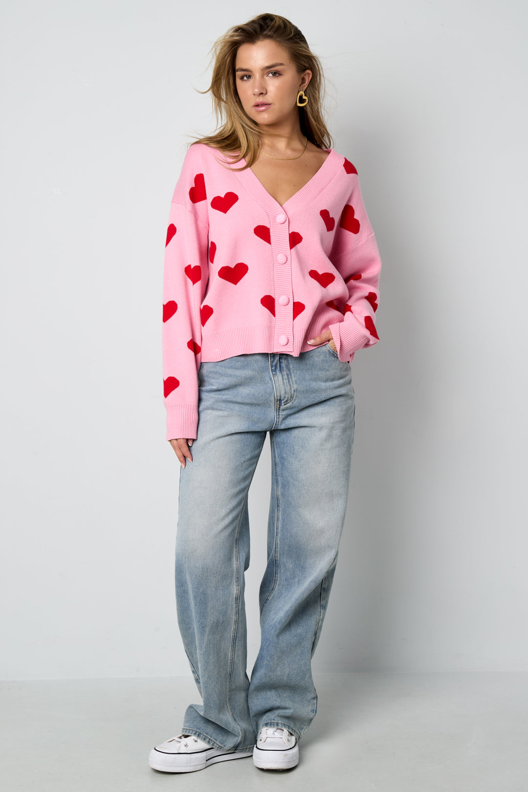 Eloise Closet Your Heart Knit Cardigan Viscose 