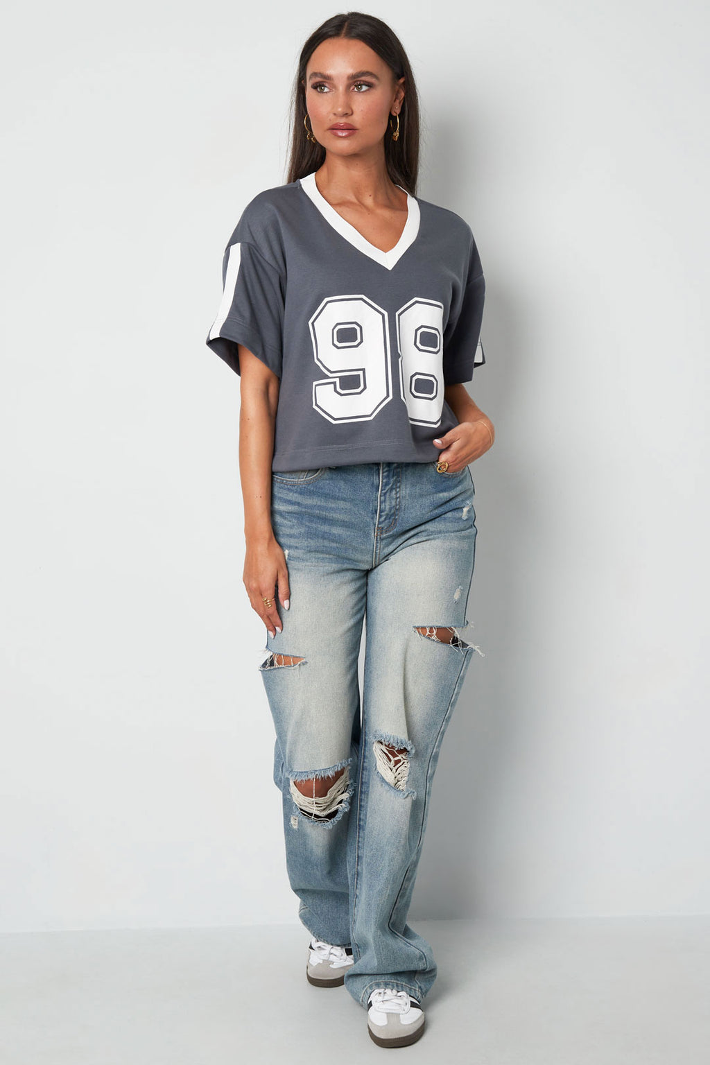Sport Number V-Neck T-Shirt Eloise Closet