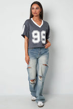 Sport Number V-Neck T-Shirt Eloise Closet
