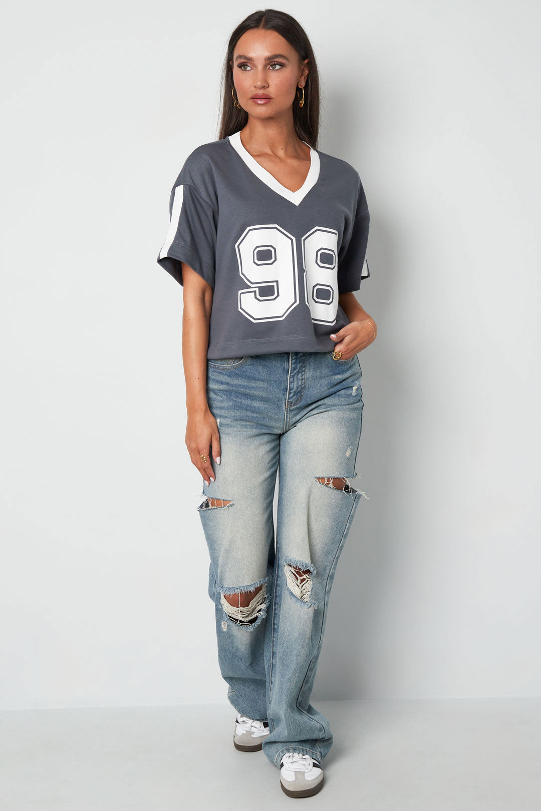 Sport Number V-Neck T-Shirt Eloise Closet