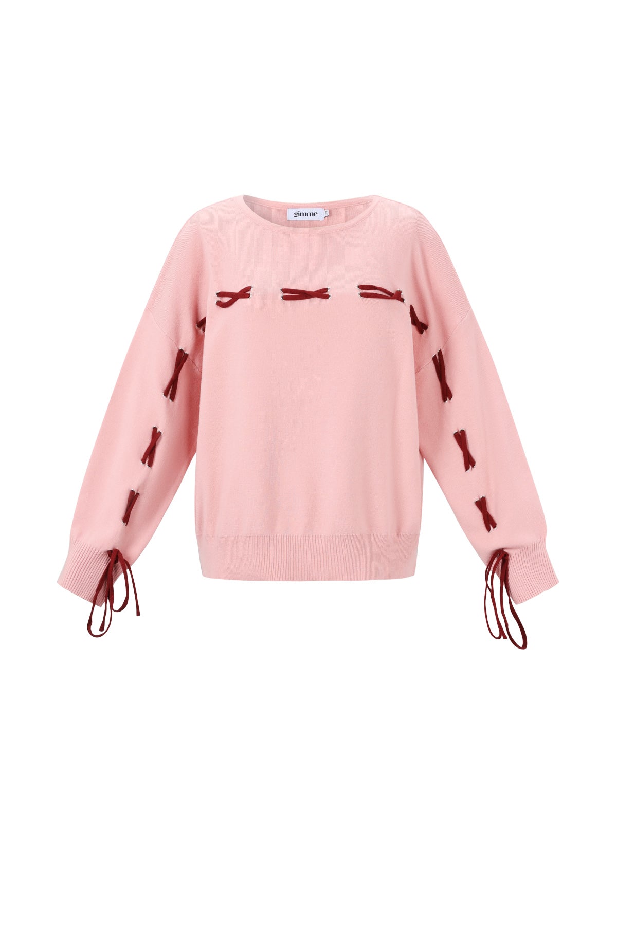 Color Clash Lace-Up Sweater Eloise Closet