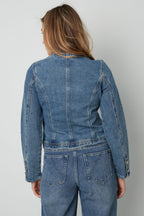 Denim Cropped Jacket Women – Classic Fit Eloise Closet
