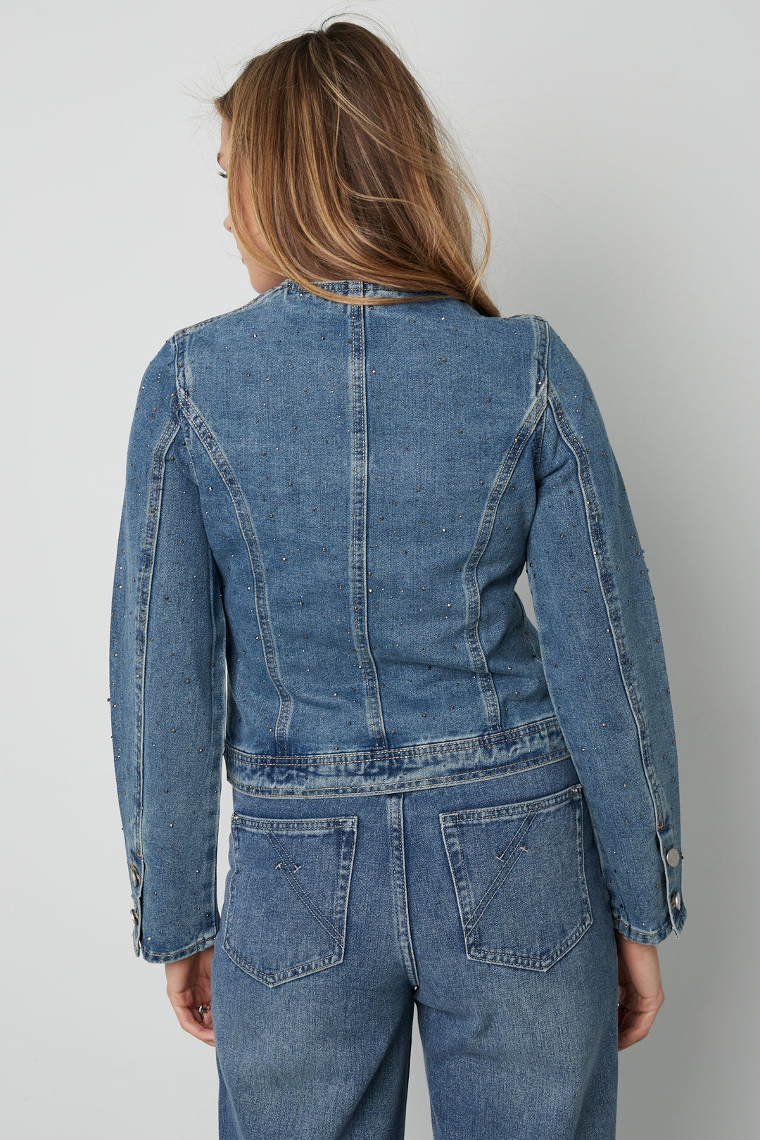 Denim Cropped Jacket Women – Classic Fit Eloise Closet