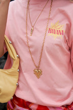 Chunky Heart Long Necklace Eloise Closet