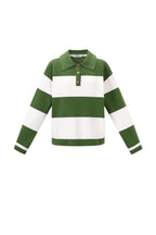 Striped Polo Knit Sweater Eloise Closet