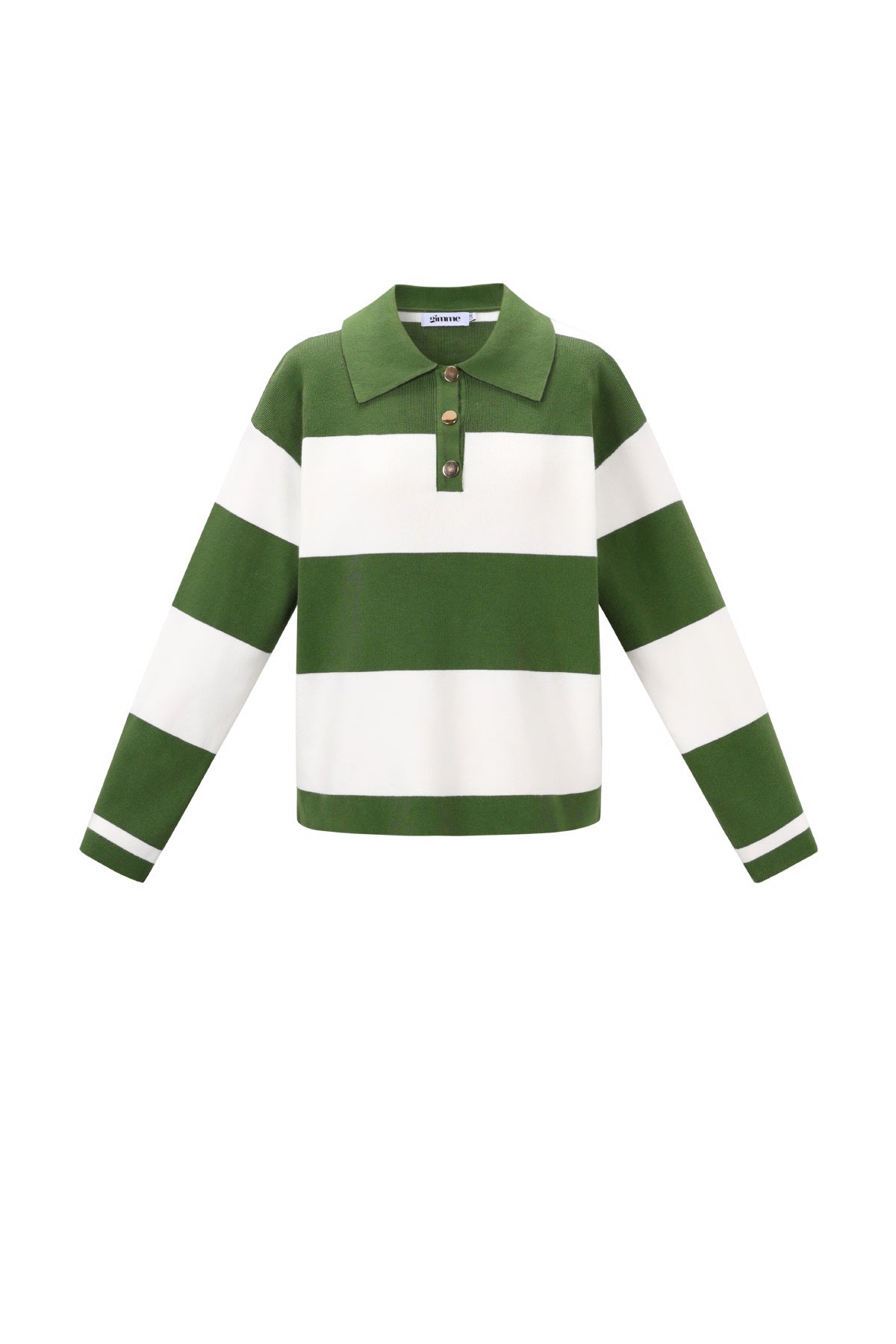 Striped Polo Knit Sweater Eloise Closet