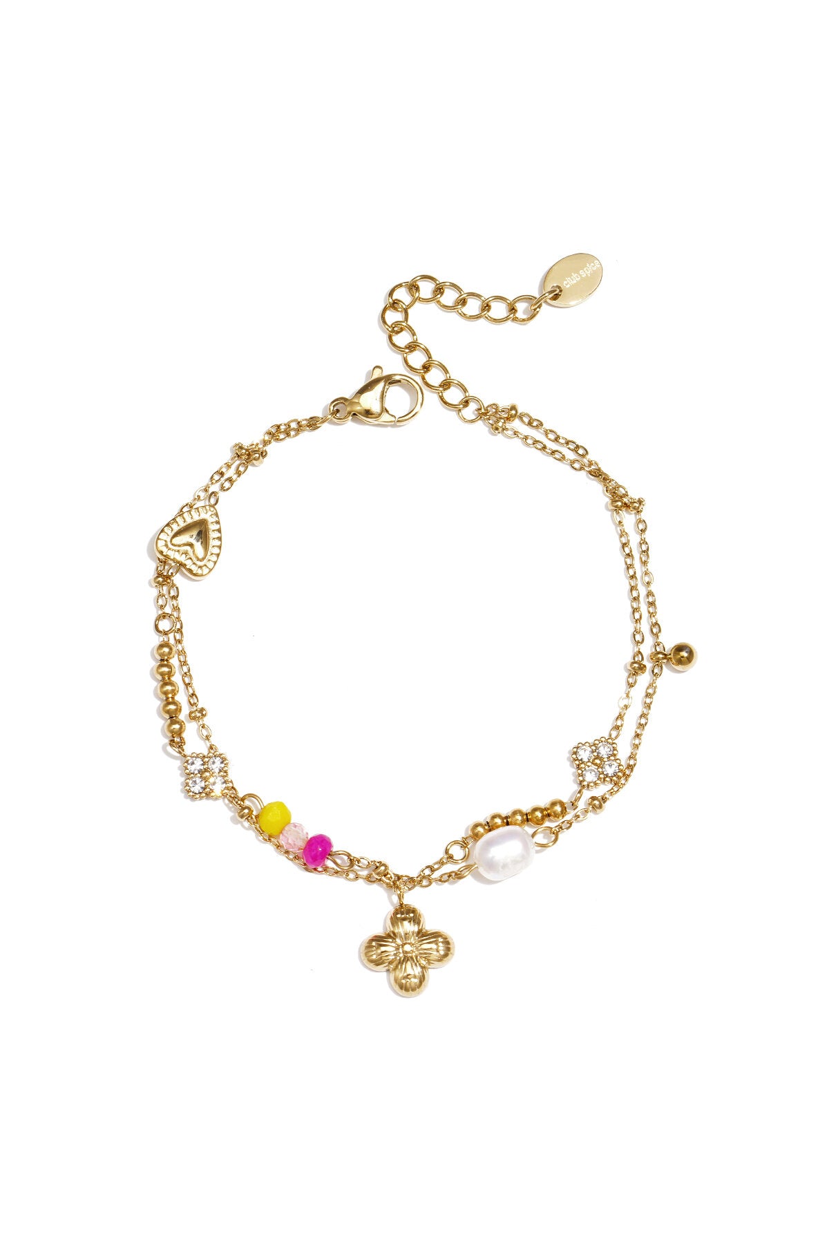 Clover Pearl Charm Bracelet Eloise Closet Jewelry