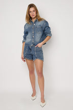 Crystal Denim Shorts Eloise Closet