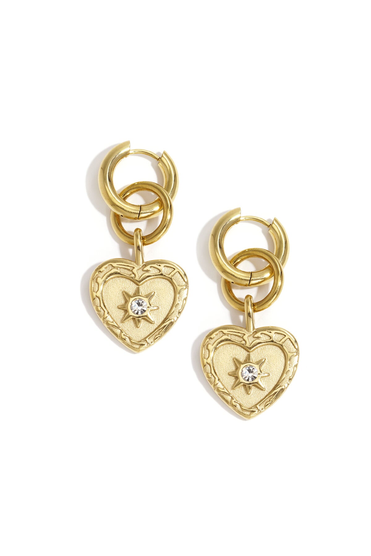 Heart Rhinestone Drop Earrings Eloise Closet Jewelry