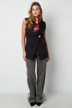 Eloise Closet Golden Edge Sleeveless Blazer